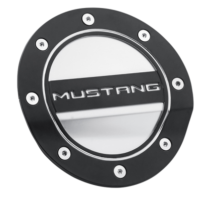 Drake Porte d'Essence Noir et Argent avec logo MUSTANG 2015-2022 Mustang